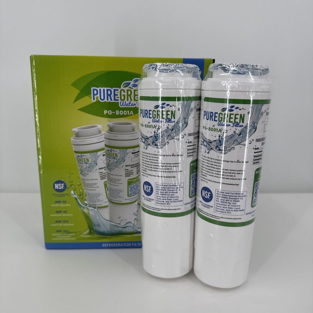 Pure Green Refrigerator‎ Water Filters Lot of TWO PG-8001A  Maytage Kenmore